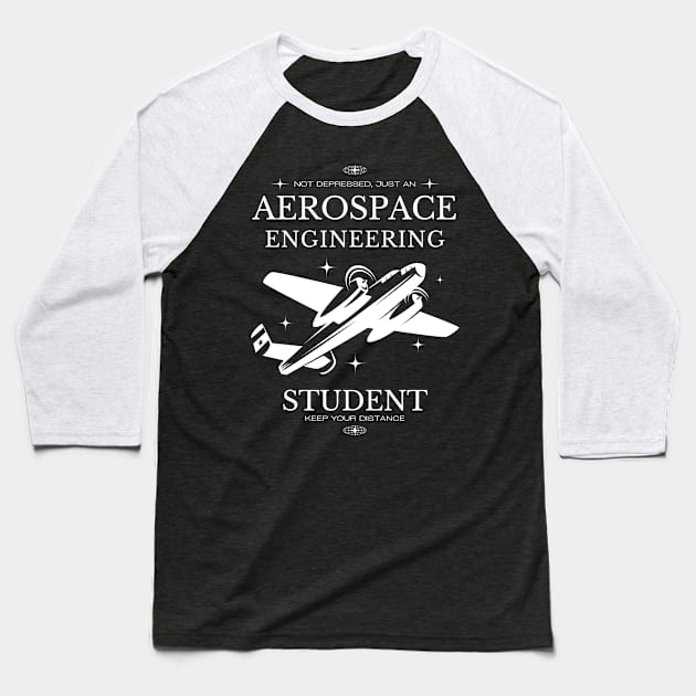 Aerospace Engineering - Black Version - Engineers Baseball T-Shirt by Millusti